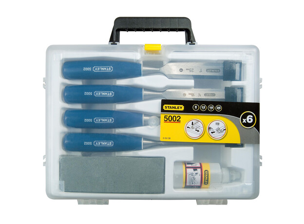 Houtbeitelset 6-delig (6, 12, 18, 25 mm + olie & slijpsteen), 11 image