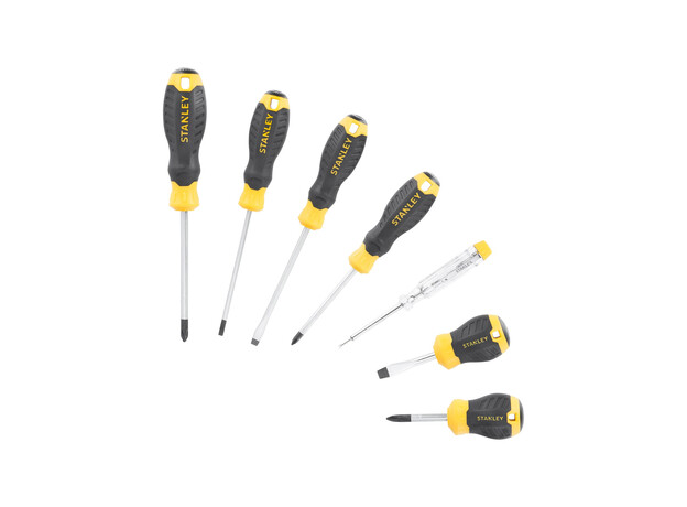 Cushiongrip Schroevendraaierset 7-delig: PH, Parallel, Standaard, Spanningszoeker, 2 image