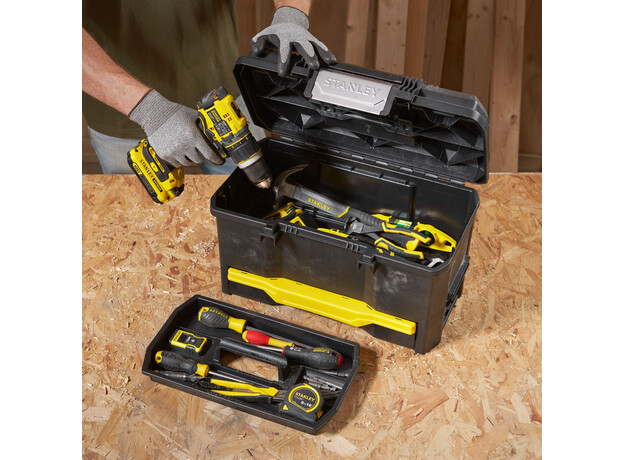 Gereedschapskoffer 19" met drukslot en lade, 3 image