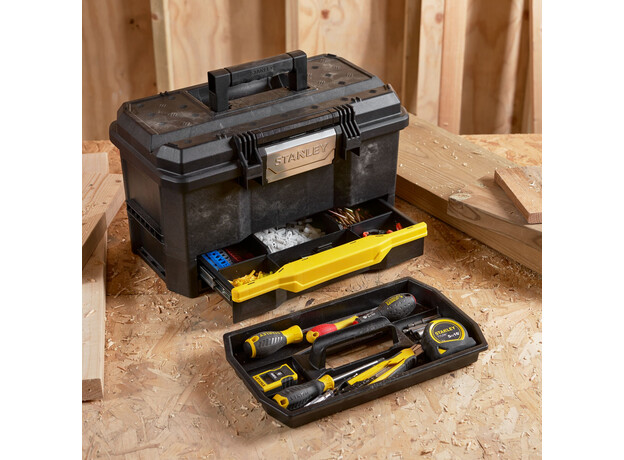 Gereedschapskoffer 19" met drukslot en lade, 10 image