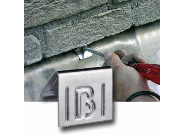 BORRA RVS Voegklem voor bladlood; 100p/doos OP=OP, 2 image BORRA RVS Voegklem voor bladlood; 100p/doos OP=OP, 2 image