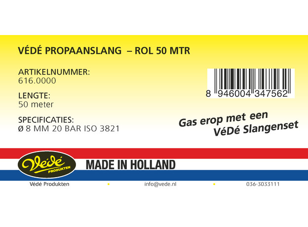 Propaanslang 8 mm per meter – op maat, EN 599 / NEN 5654 gecertificeerd, 3 image