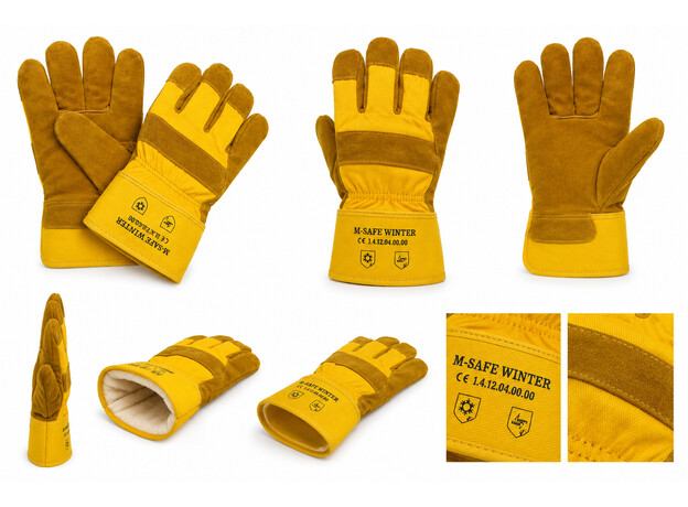 VÉDÉ Werkhandschoen winter leder foamvoering p/12 130438, 2 image