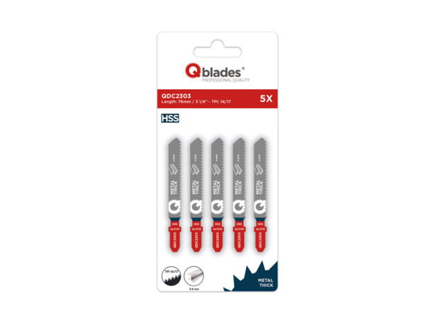 Qblades Decoupeerzaagblad Dik Metaal, Staal tot 6mm, HSS, 14, 2 image