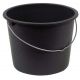 BERDAL Bouwemmer 12 liter zwart kunststof