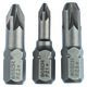 3-delige schroefbitset extra-hard PZ1-PZ2-PZ3, 25 mm