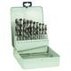 25-delige metaalborenset HSS-G in metalen cassette, DIN 338,